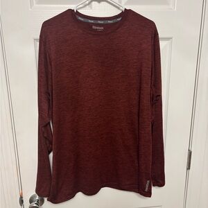 Reebok Men's Burgundy Long Sleeve Tee 2XL